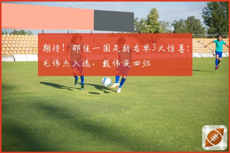 期待!邵佳一国足新名单3大惊喜:毛伟杰入选,戴伟浚回归